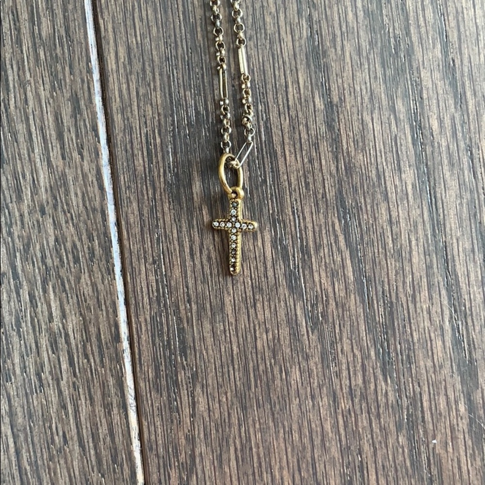Sequin Cross Necklace